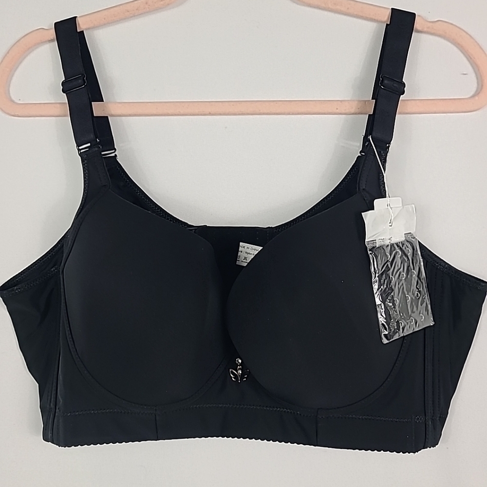 NEW FallSweet Women Padded Push Up Comfort Underwire Hide Back Bulge Bra 34B